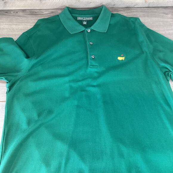Masters Collection Polo Shirt Size L Pima Cotton Short Sleeve Solid Green Golf - Picture 9 of 16